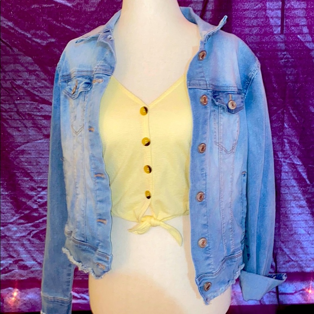 Yellow crop top